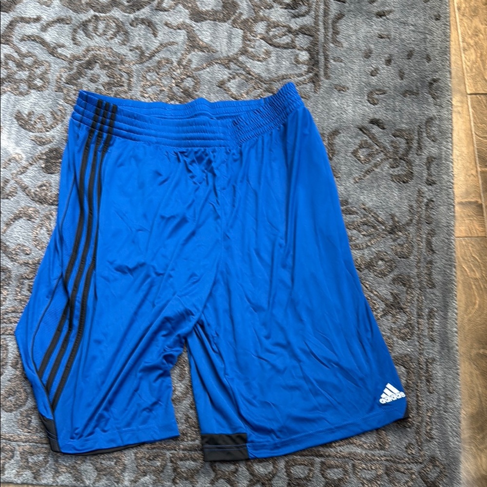 Adidas Performance Blue Black Athletic Shorts
